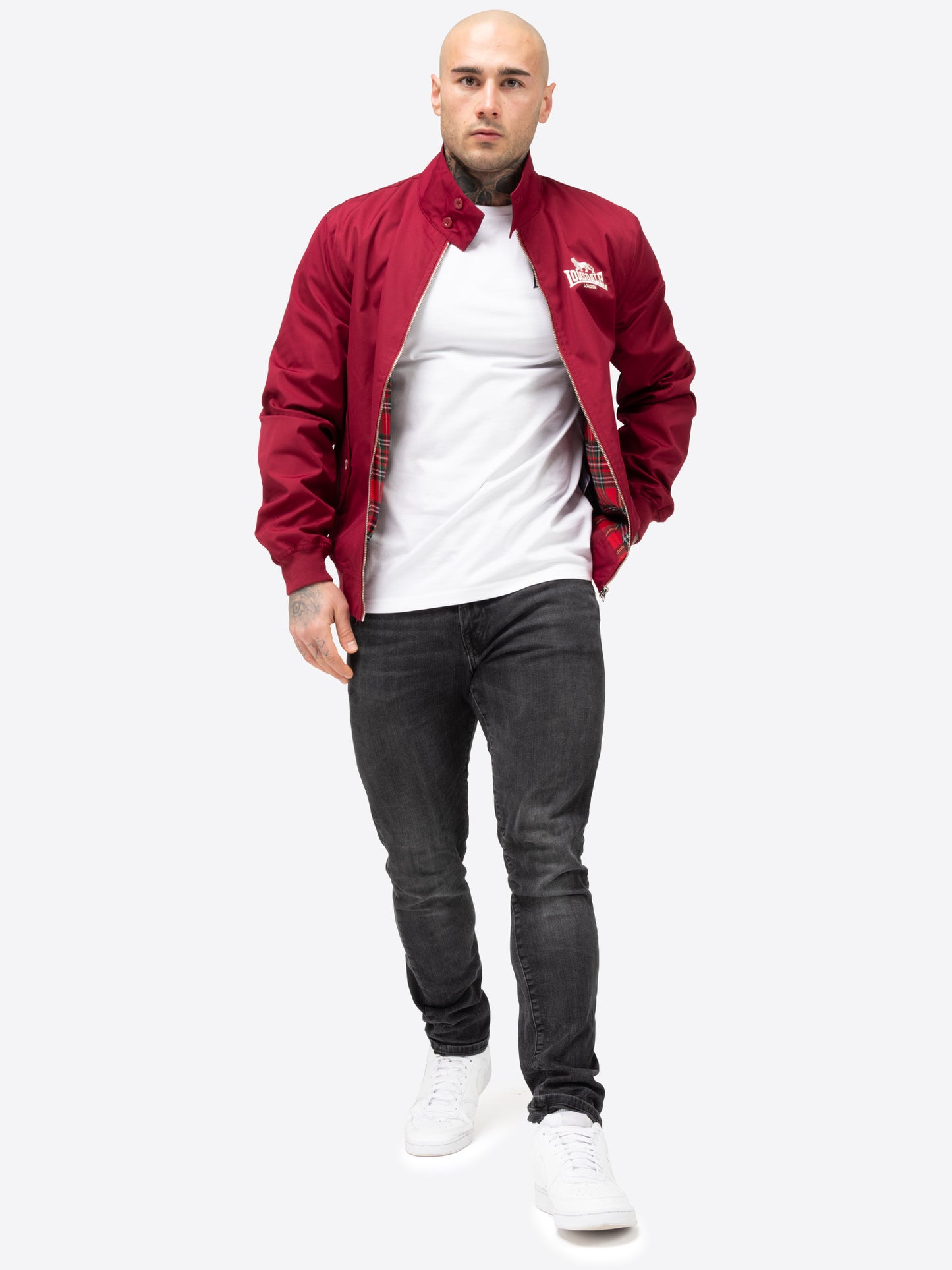Lonsdale 110538 Harrington Classic Jacke Cherry Red