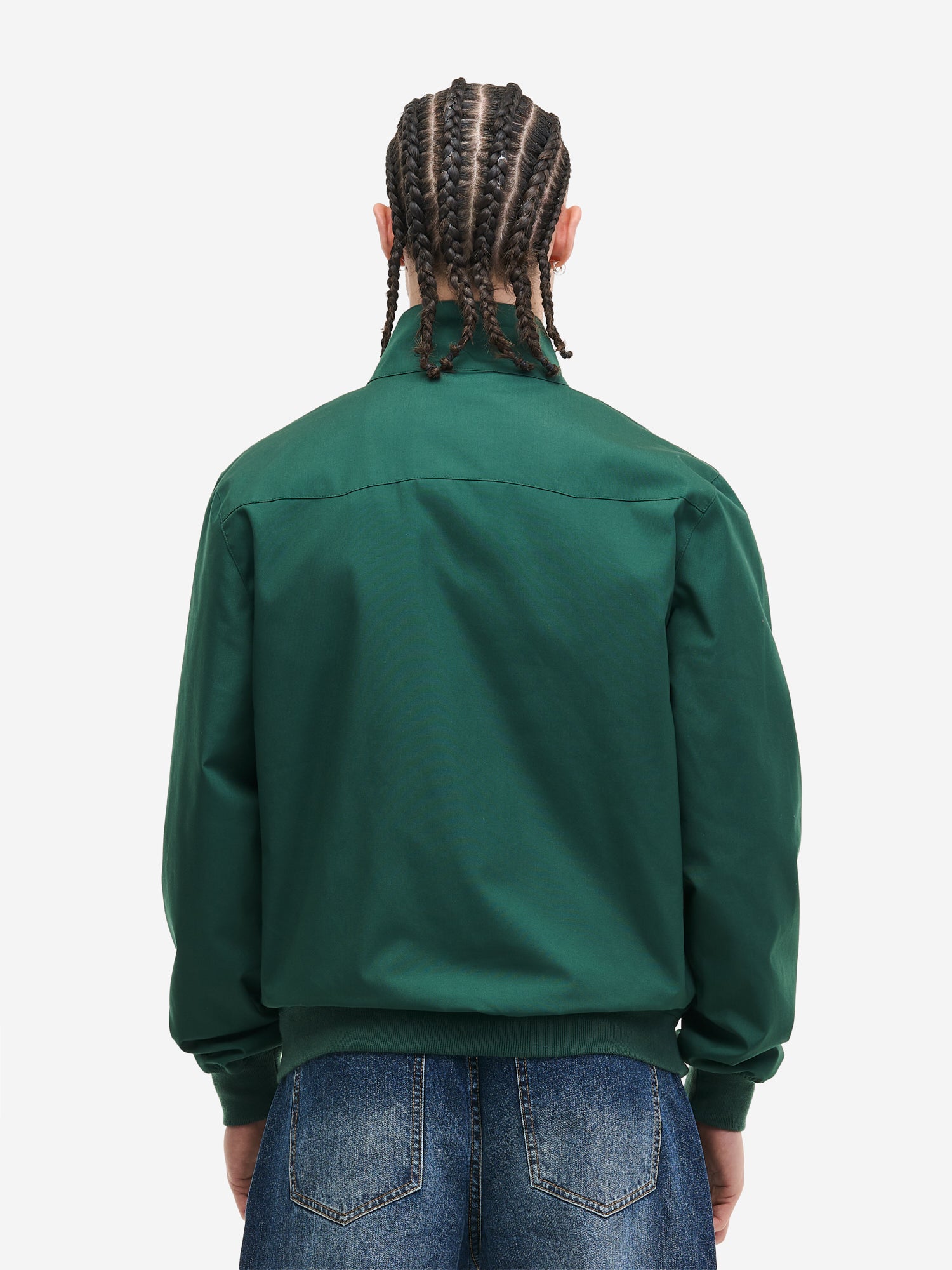 Lonsdale Harrington Jacke Flaschengrün, Rückansicht.