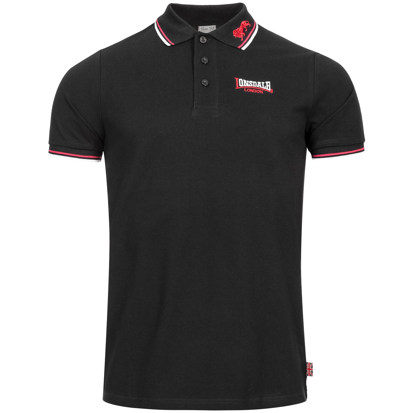 Lonsdale 110629 Lion Poloshirt Schwarz