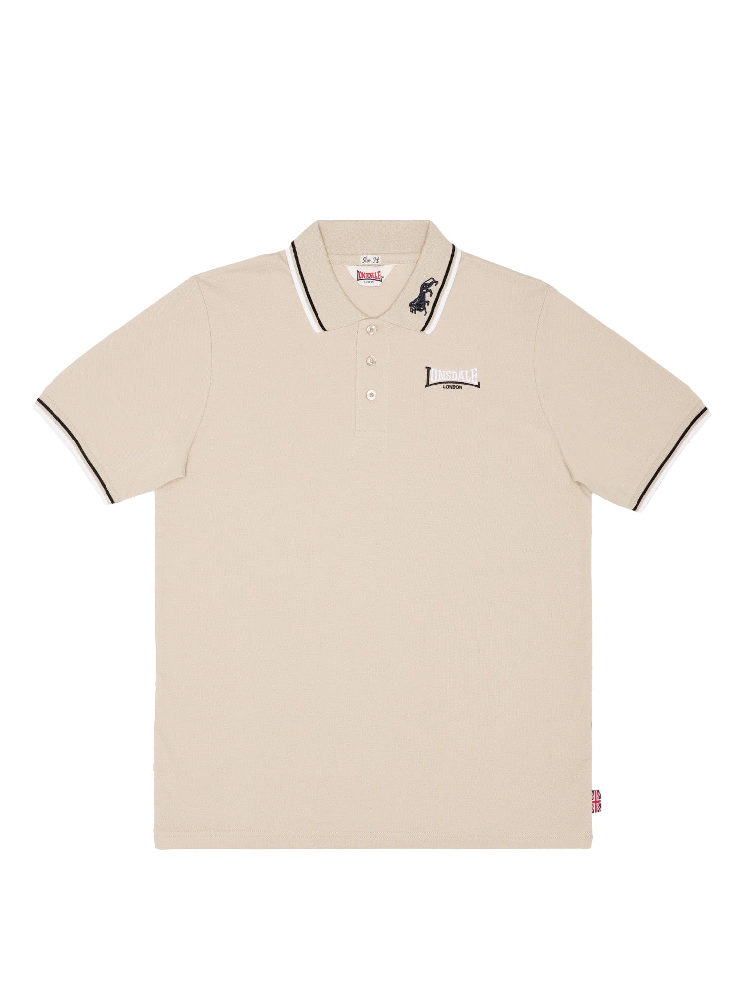  Lonsdale Lion Poloshirt Sand Herren Slim Fit 