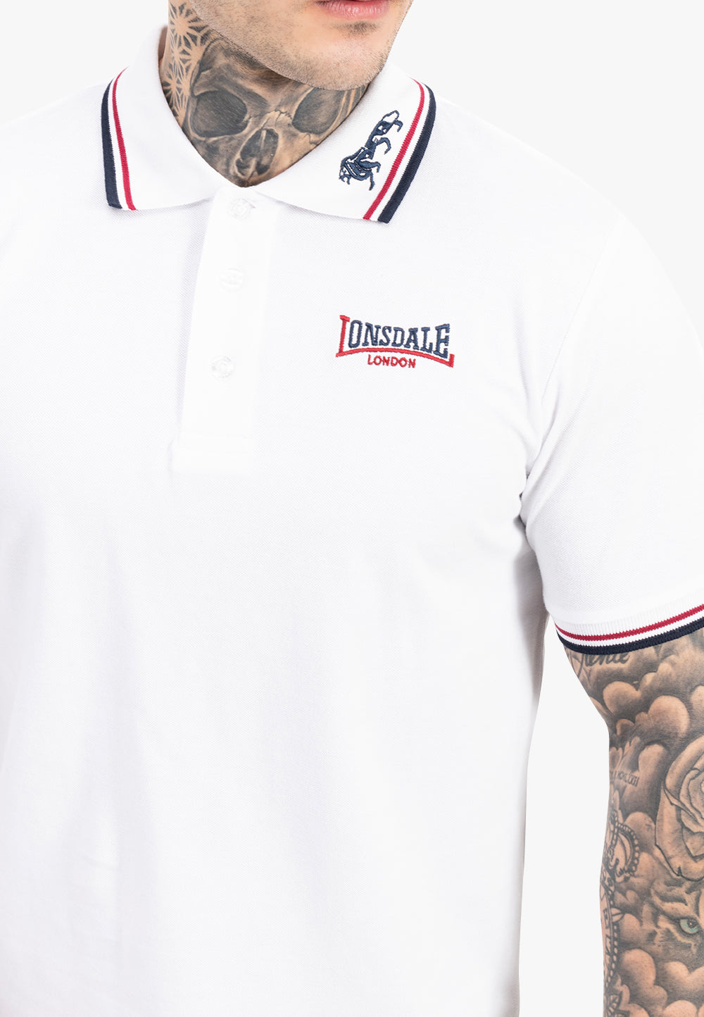 Lonsdale 110629 Lion Poloshirt Weiss