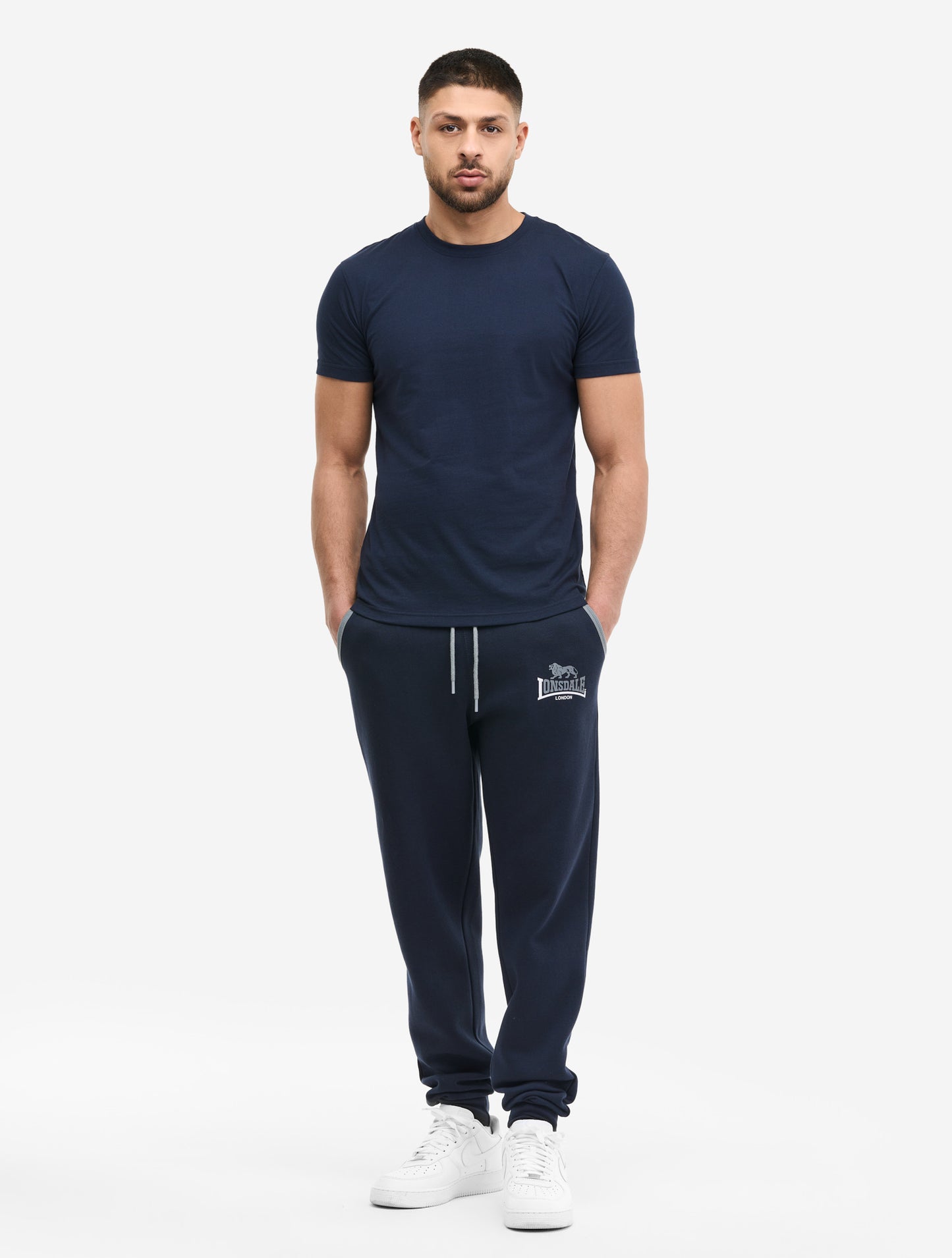 Lonsdale Jogginghose Dark Navy aus Baumwolle mit Logo-Print
