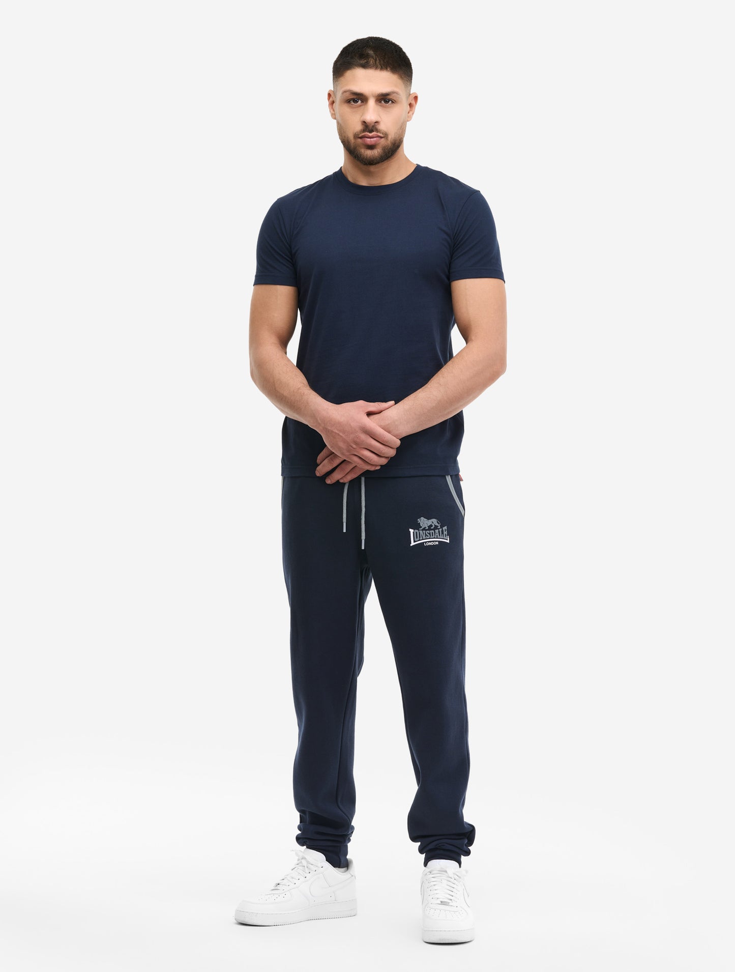 Lonsdale Jogginghose Dark Navy aus Baumwolle mit Logo-Print