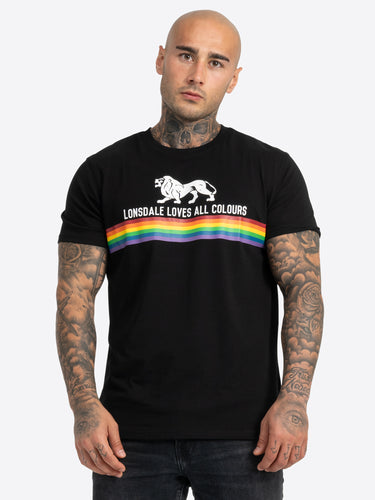 Lonsdale 111011 Nelson T-Shirt - Schwarz