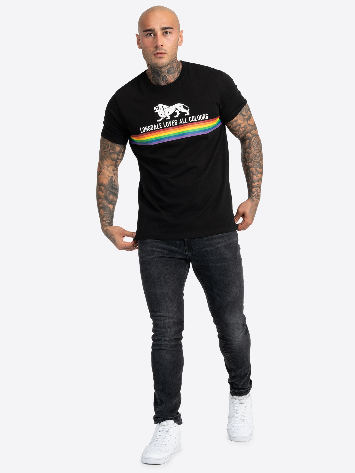 Lonsdale 111011 Nelson T-Shirt - Schwarz