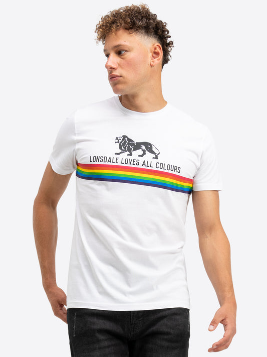 Lonsdale 111011 Nelson T-Shirt - Weiss