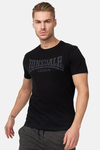 Lonsdale 111132 Logo Kai  T-Shirt - Schwarz