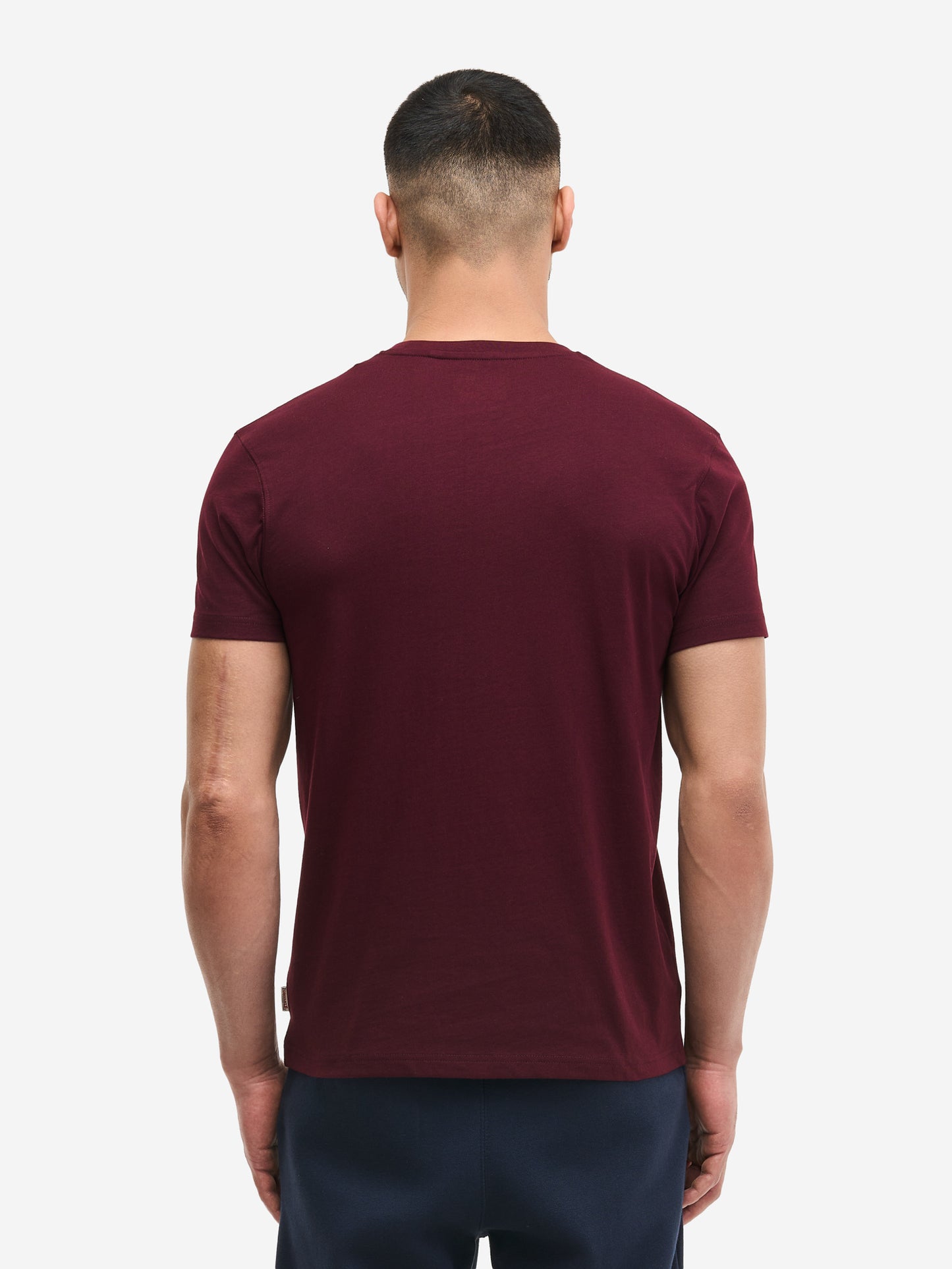 Lonsdale Herren T-Shirt Oxblood Baumwolle Rückansicht normale Passform
