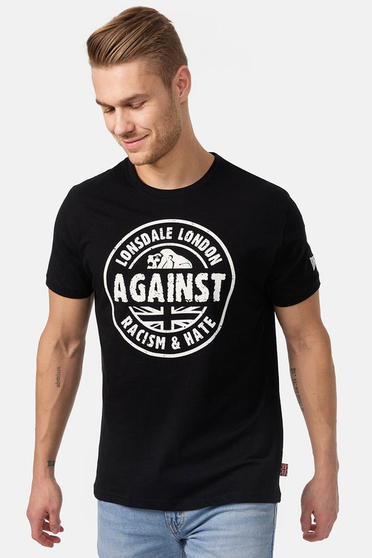 Lonsdale 111238 Against Racism T-Shirt - Schwarz