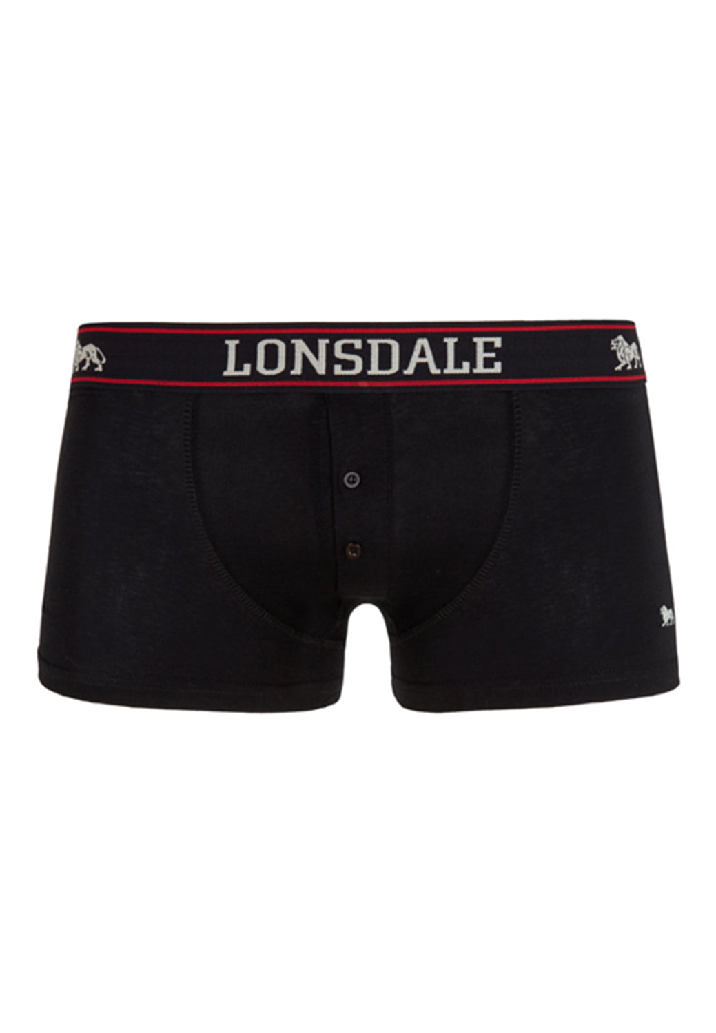 Lonsdale Boxershorts Doppelpack für Herren – bequeme Baumwollunterwäsche in Schwarz 
