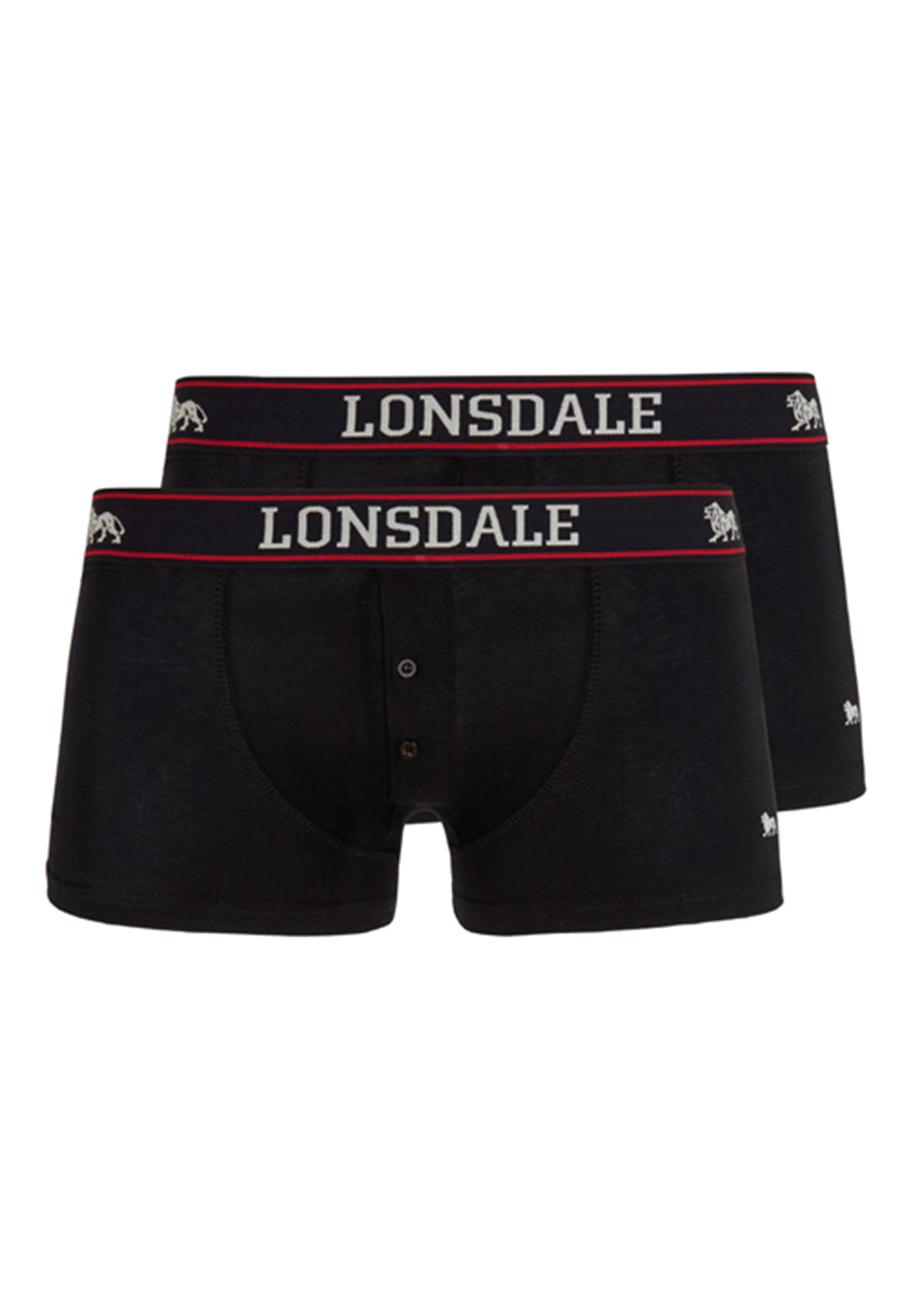 Lonsdale Boxershorts Doppelpack für Herren – bequeme Baumwollunterwäsche in Schwarz 