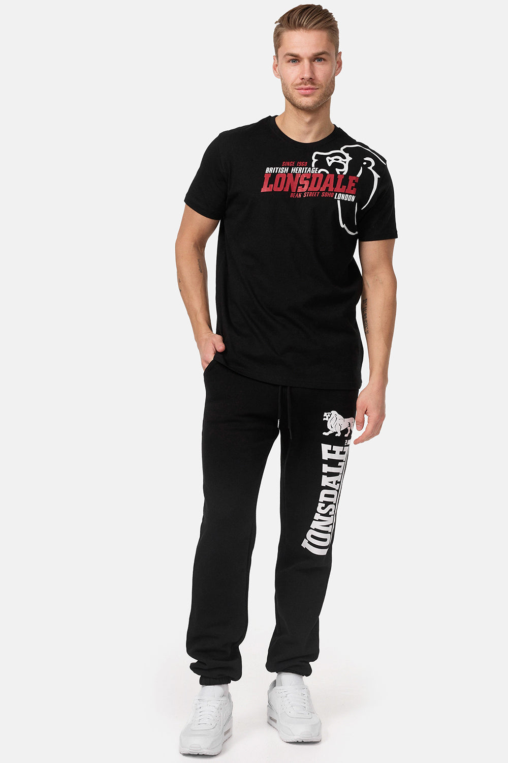 Lonsdale 111273 Walkley T-Shirt Schwarz