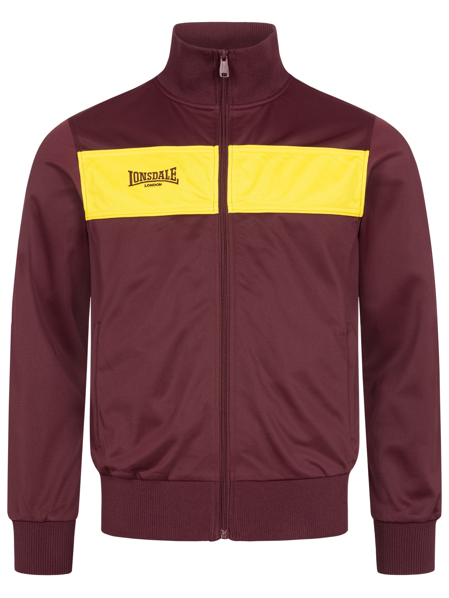 Lonsdale 111302 Alnwick Trikot Jacke Oxblood/Gelb