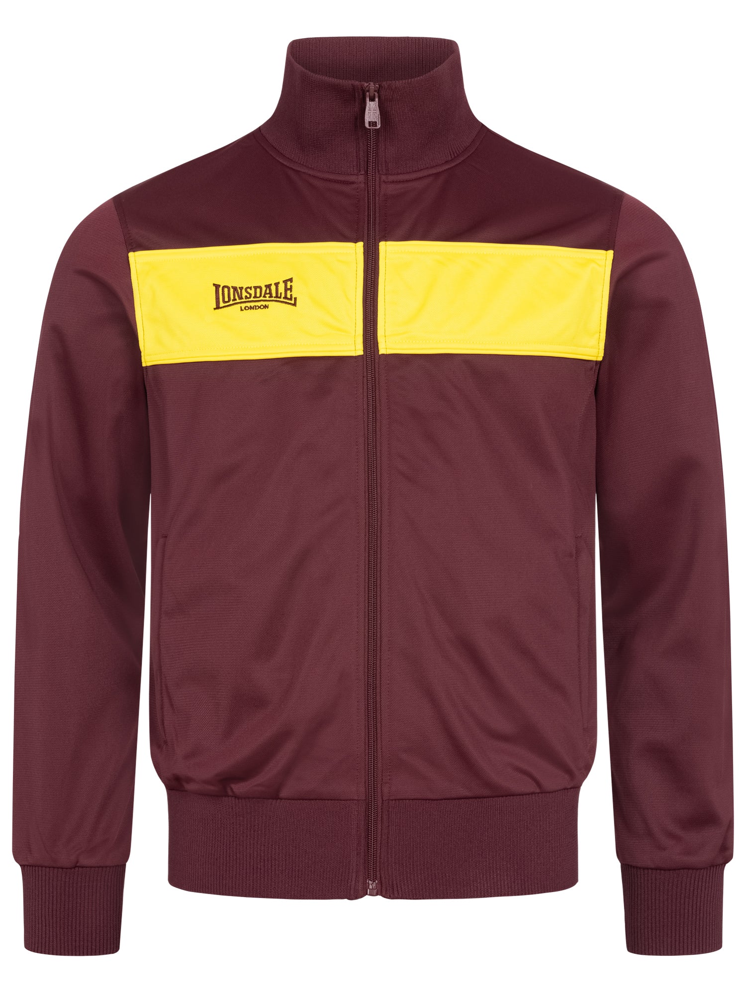 Lonsdale 111302 Alnwick Trikot Jacke Oxblood/Gelb
