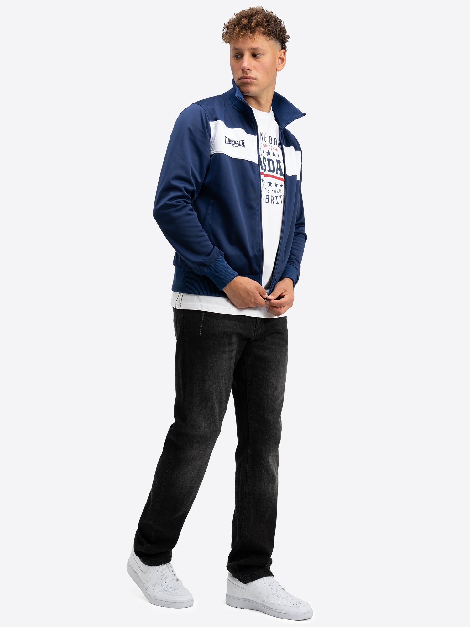 Lonsdale 111302 Alnwick Trikot Jacke Navy/Weiss