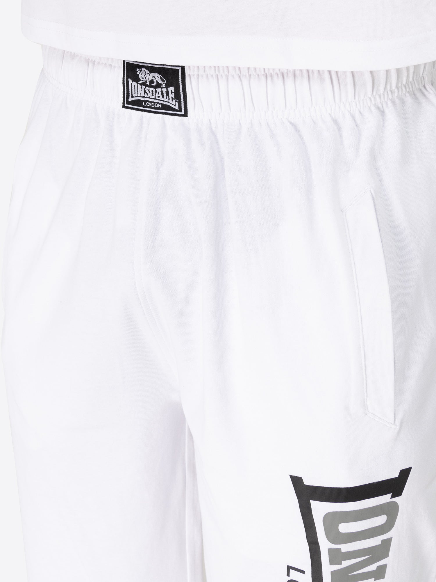 Lonsdale 112062 Logo Jam Shorts Weiss