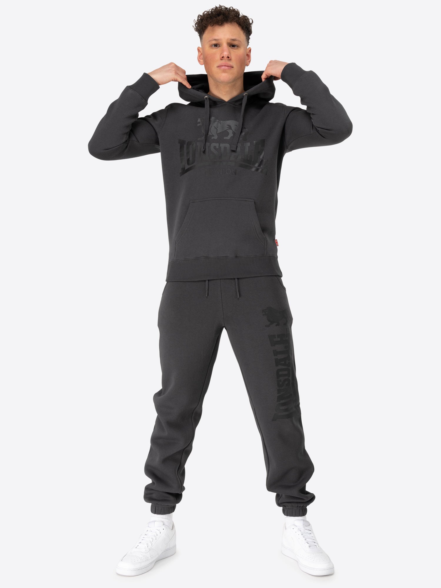 Lonsdale 113027 Go Sport 2 Kapuzensweatshirt Anthracite