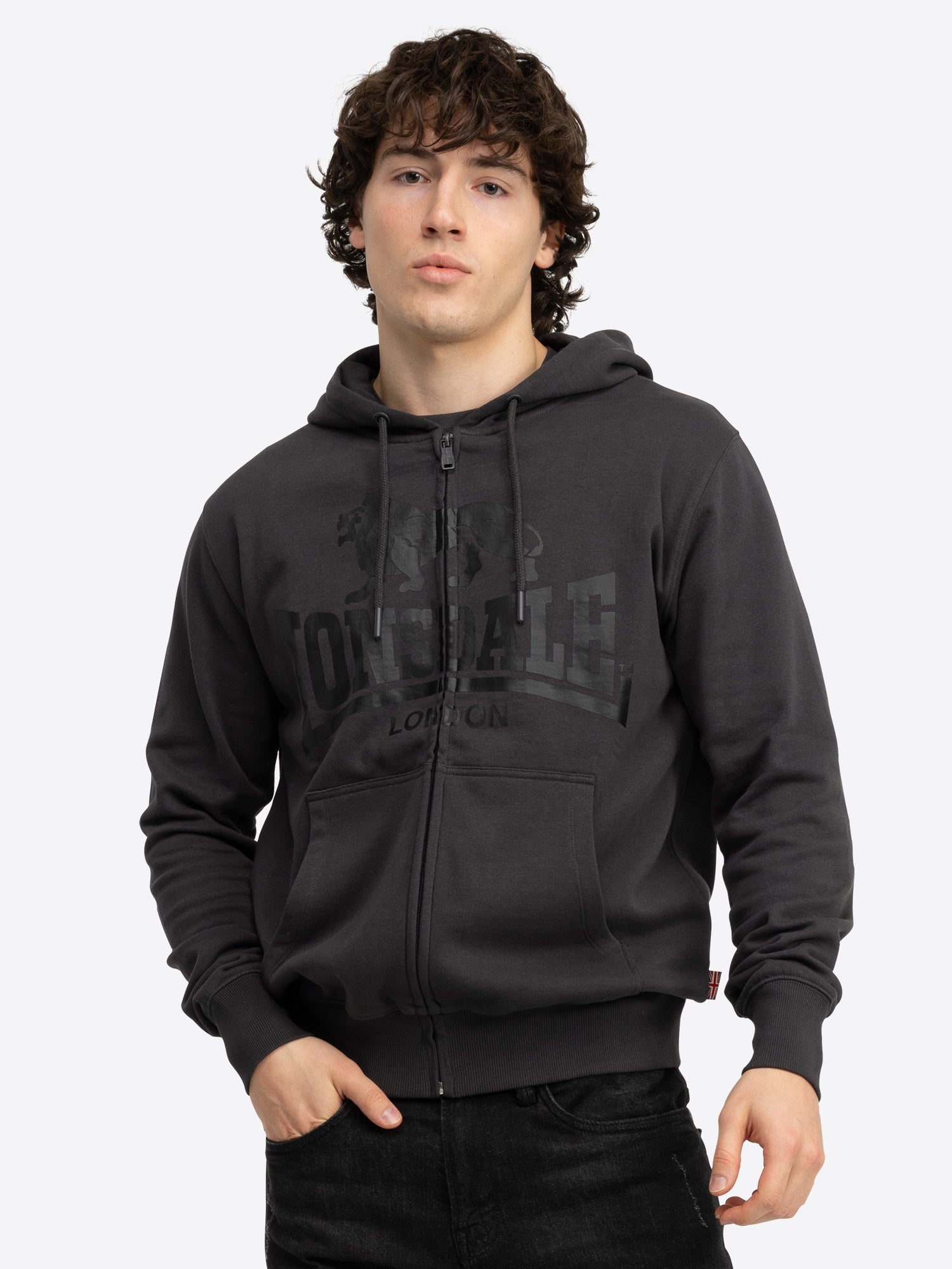 Lonsdale 113096 Krafty Kapuzensweatjacke  Anthracite