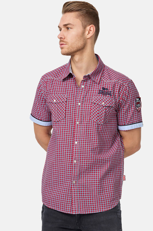 Lonsdale 113107 Berny Hemd Rot/Blau/Weiss