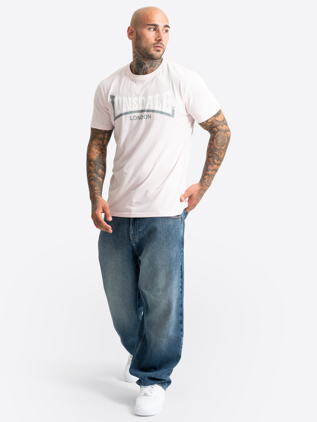 Kultiges Lonsdale London Streetwear T-Shirt in Rosa
