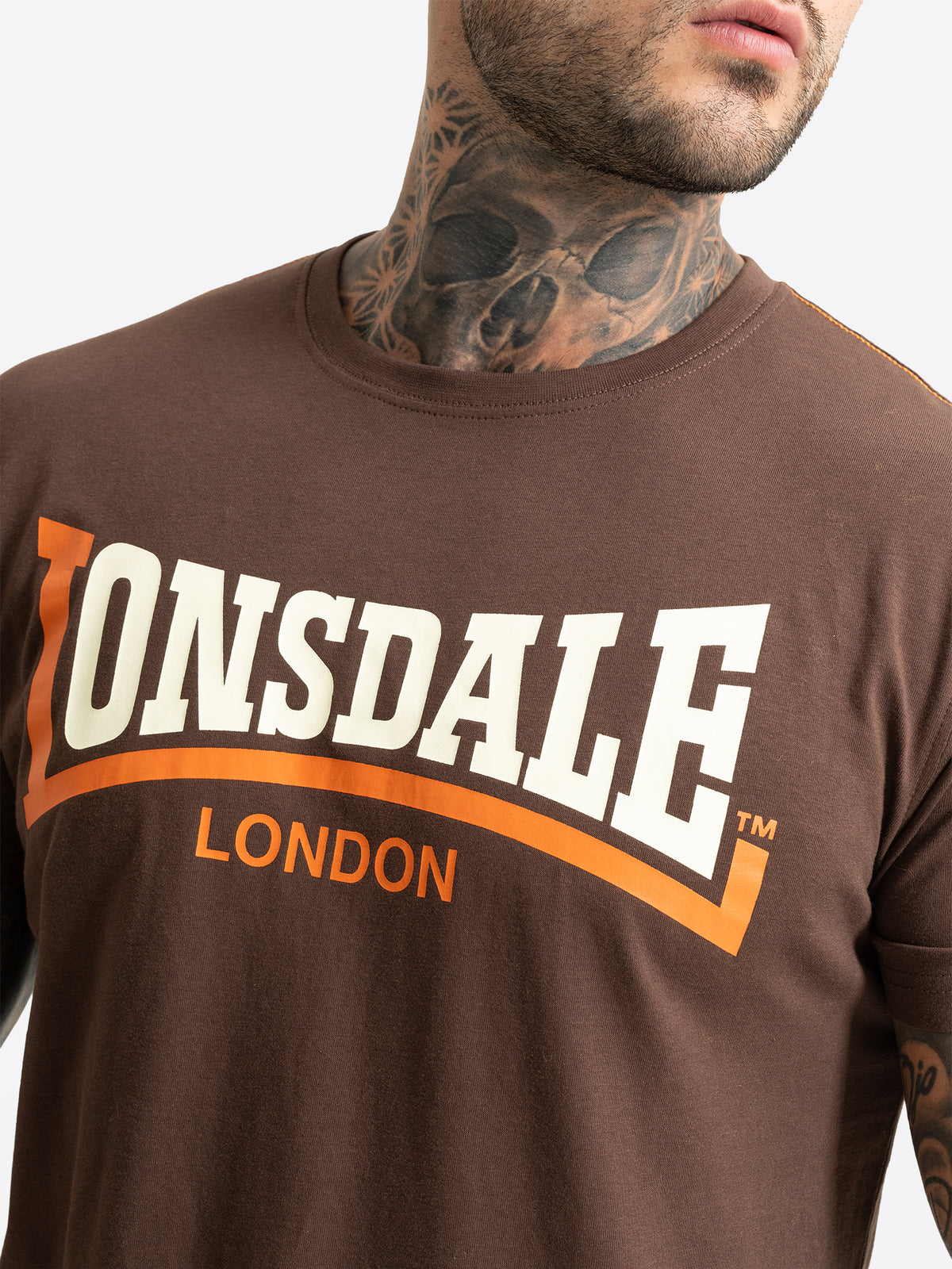 Kultiges Lonsdale London Streetwear T-Shirt in Braun