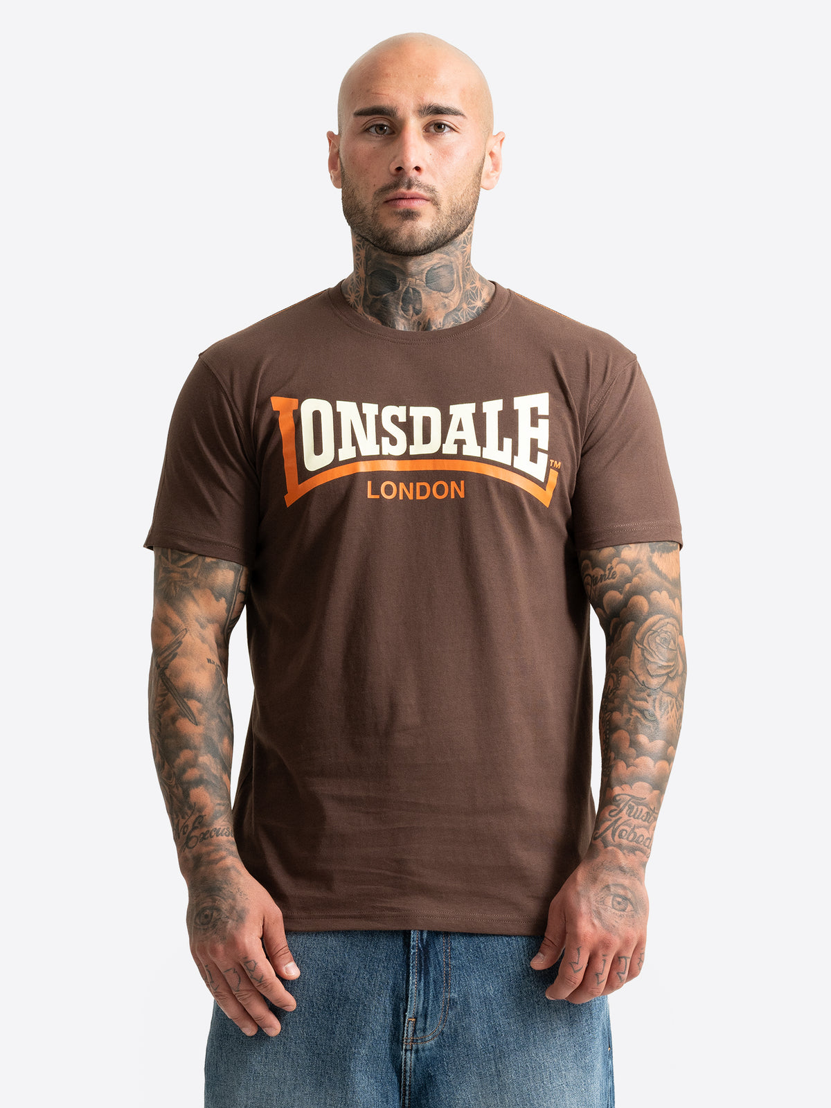 Kultiges Lonsdale London Streetwear T-Shirt in Braun
