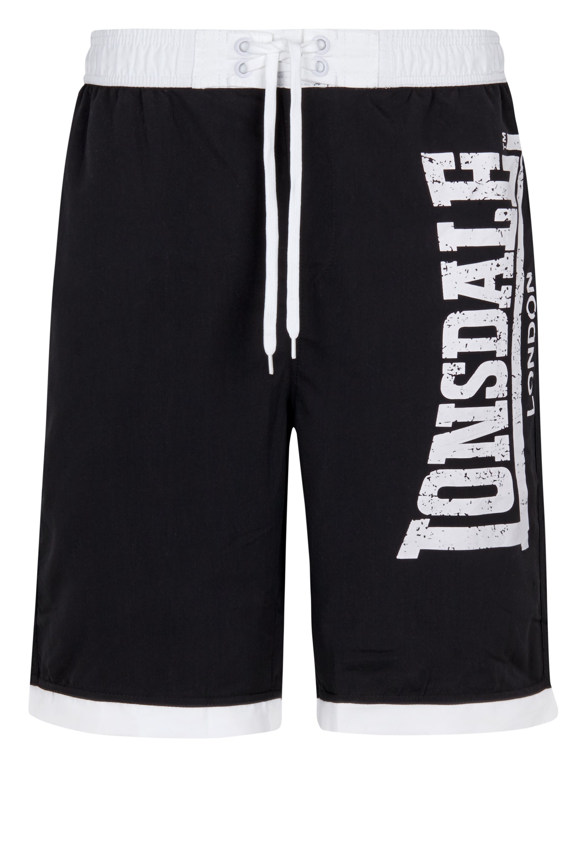Lonsdale Badehose Schwarz mit Logo Druck Herren