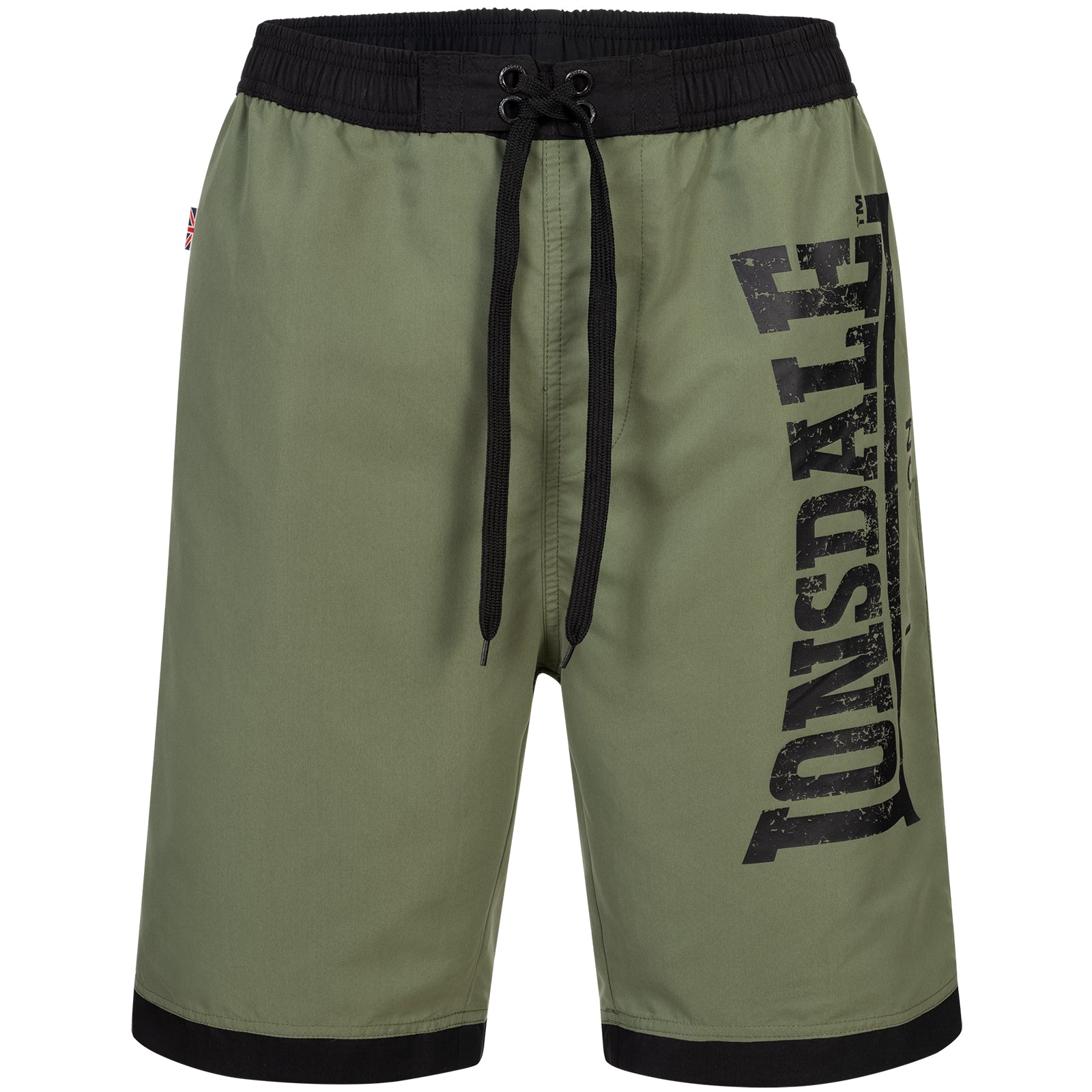 Lonsdale Badehose Oliv mit Logo Druck Herren