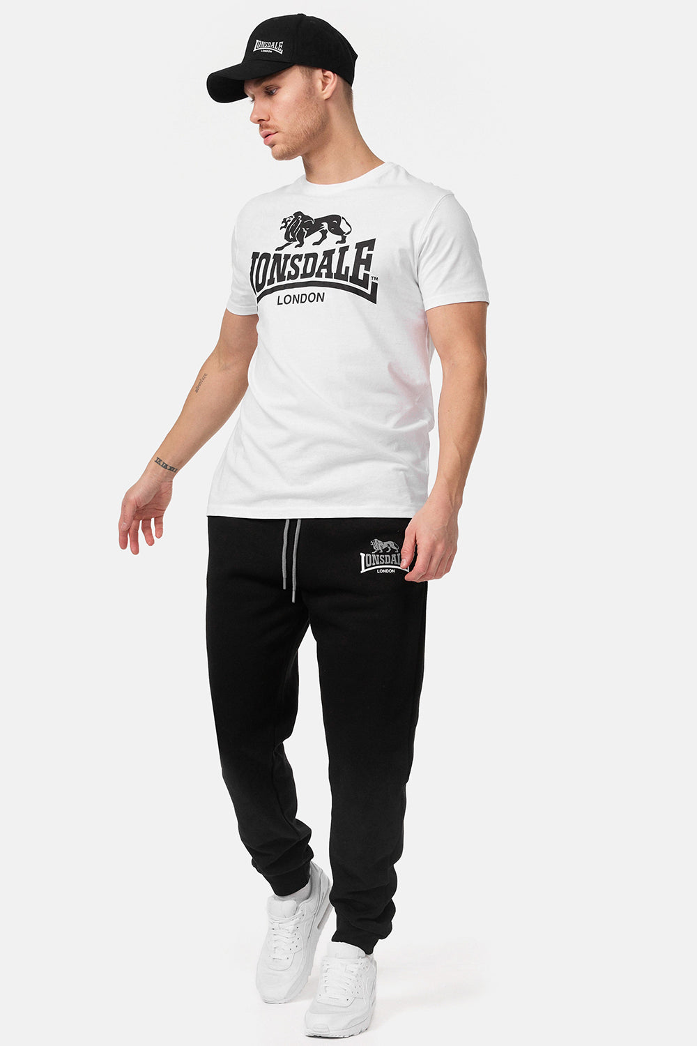 Lonsdale 113673 Giffordland Jogginghose & Shorts Doppelpack Schwarz