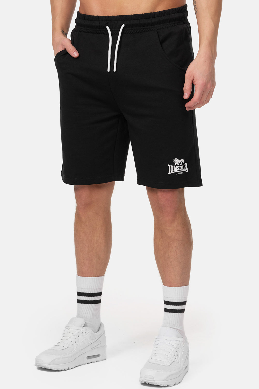  Lonsdale Herren Shorts Coventry, Farbe Schwarz, Regular Fit.
