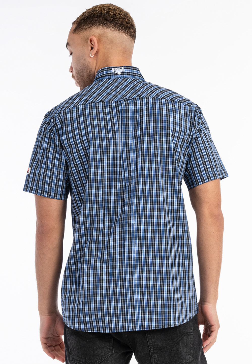Lonsdale 113711 Brixworth Kurzarmhemd Blau/Weiss