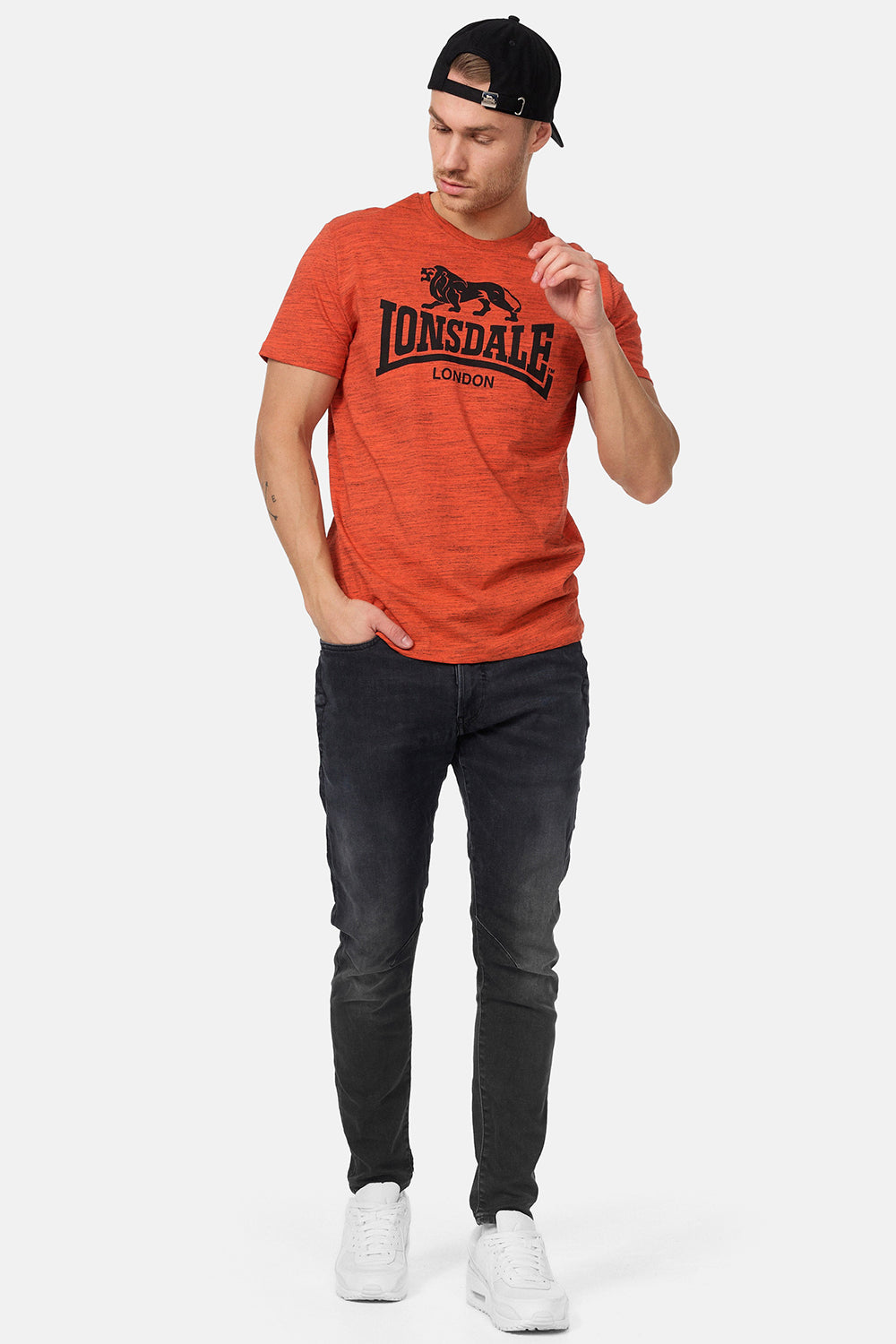 Lonsdale 113803 Gargrave T-Shirt Marl Orange