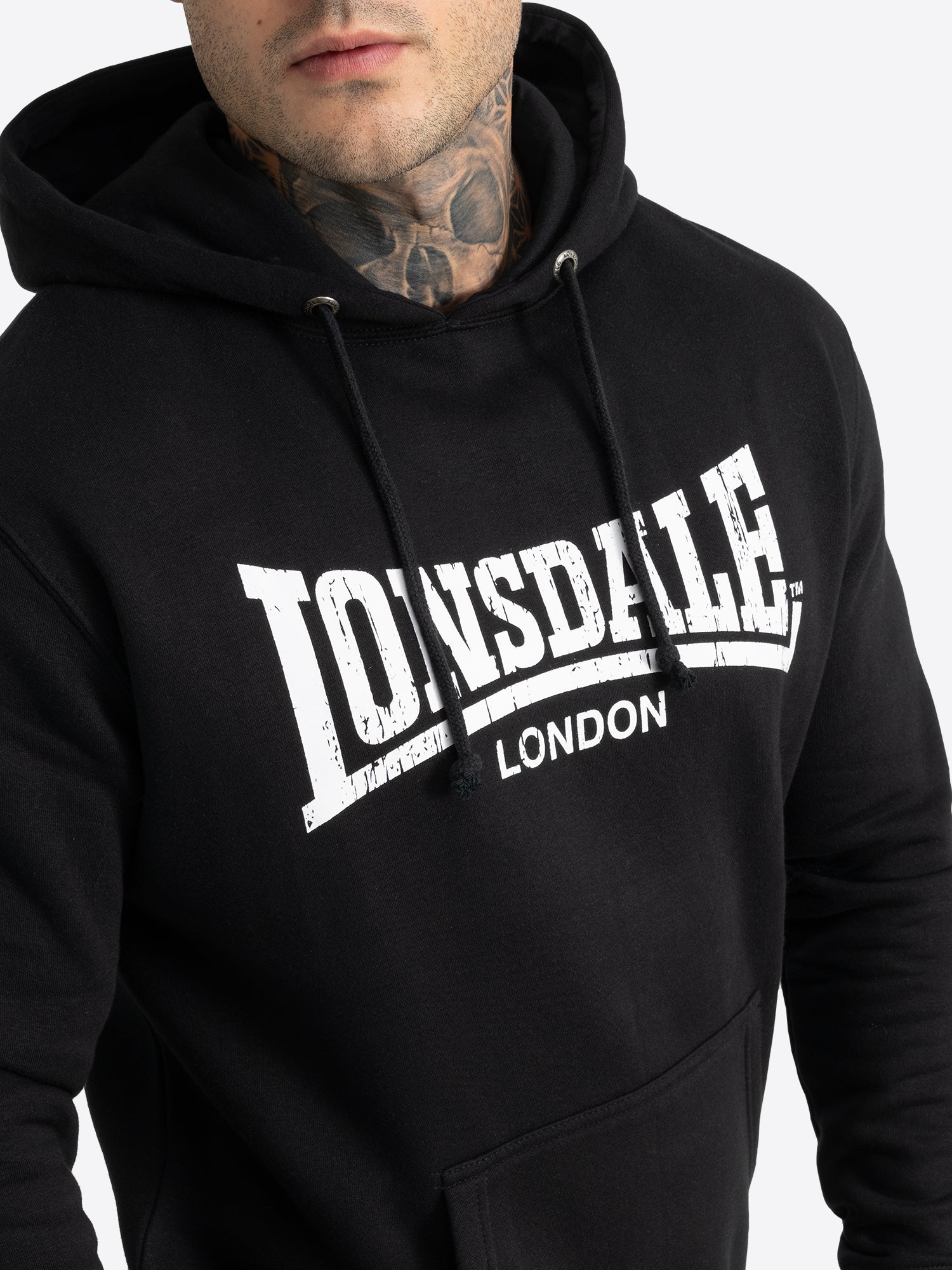 Lonsdale 113863 Wolterton Kapuzensweatshirt Schwarz