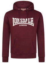 Laden Sie das Bild in den Galerie-Viewer, Lonsdale 113863 Wolterton Kapuzensweatshirt Oxblood
