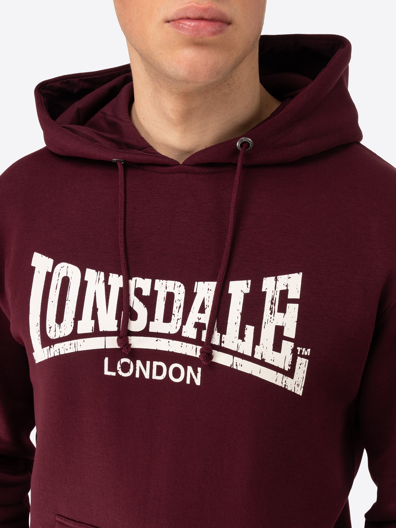 Lonsdale 113863 Wolterton Kapuzensweatshirt Oxblood