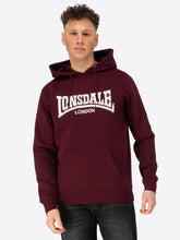 Laden Sie das Bild in den Galerie-Viewer, Lonsdale 113863 Wolterton Kapuzensweatshirt Oxblood
