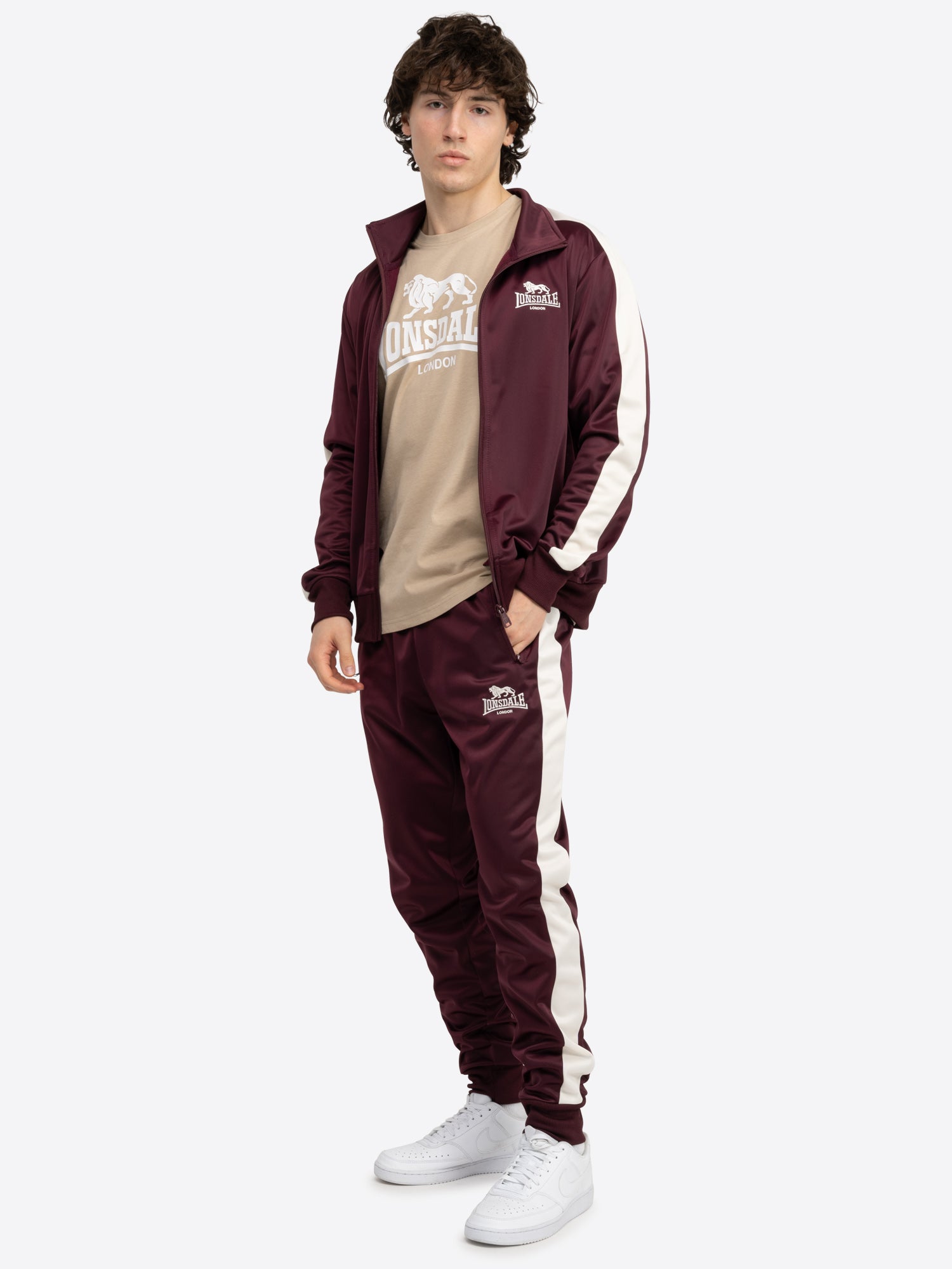Lonsdale 113952 Pember Jogginganzug Oxblood