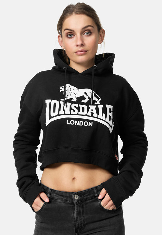 Lonsdale London 114031 Ladies Roxeth Kapuzenpullover  Schwarz