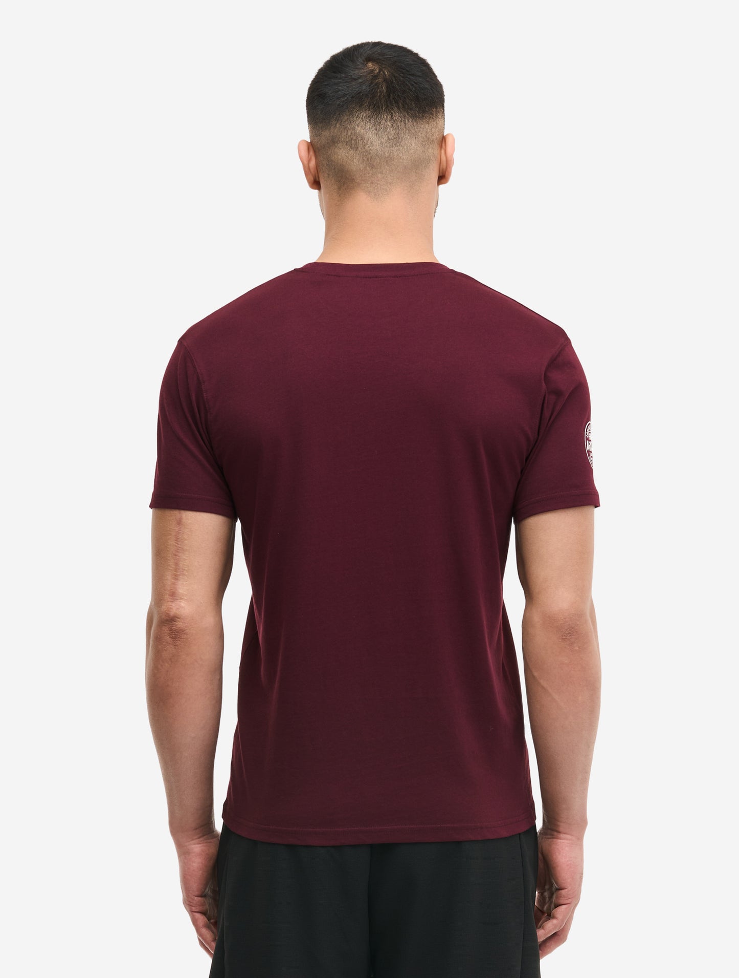  Rückseite Lonsdale T-Shirt Oxblood für Herren, normale Passform.