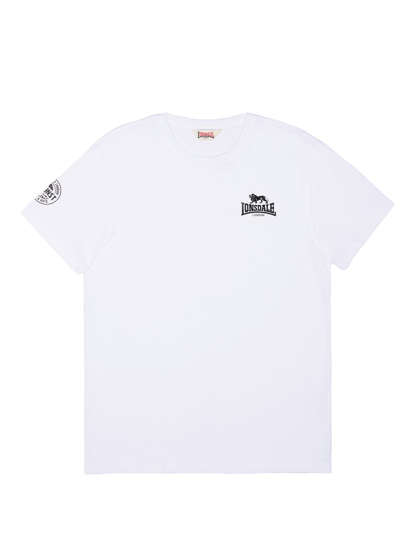 Weisses Lonsdale Herren T-Shirt mit Logo-Druck auf der Brust.