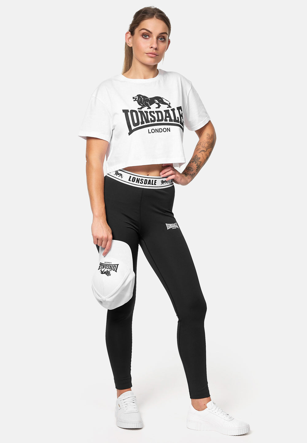 Lonsdale London 114075  Ladies Gutch Common T-Shirt Weiss