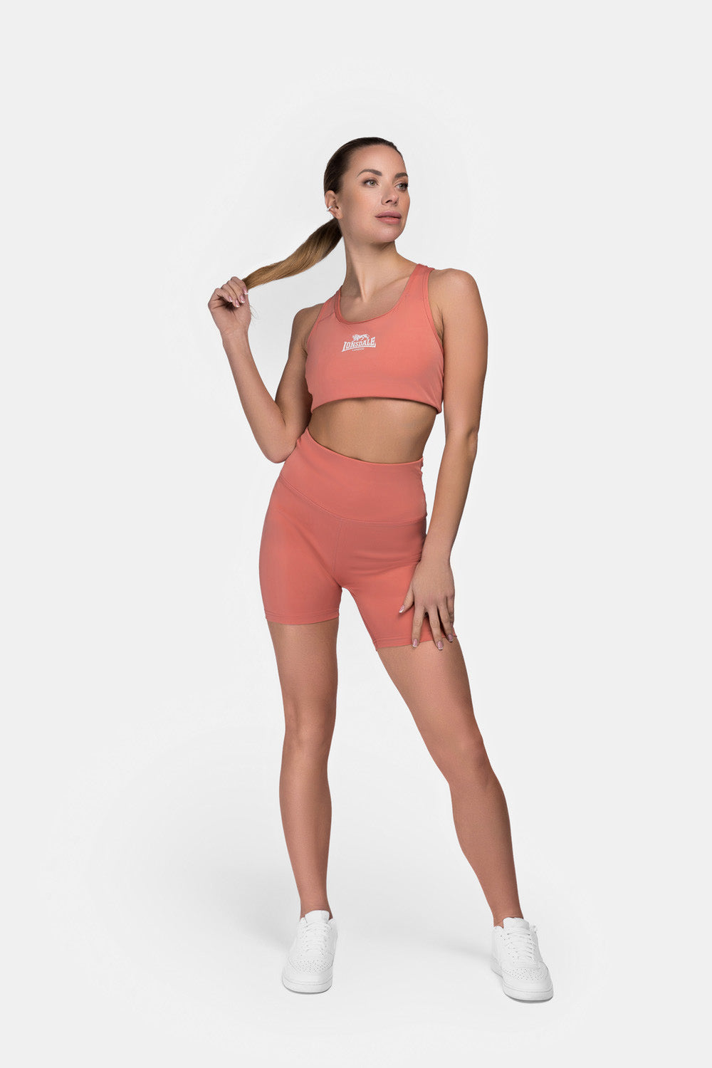 Lonsdale 114076 Laides Ludwell Shorts Terracotta