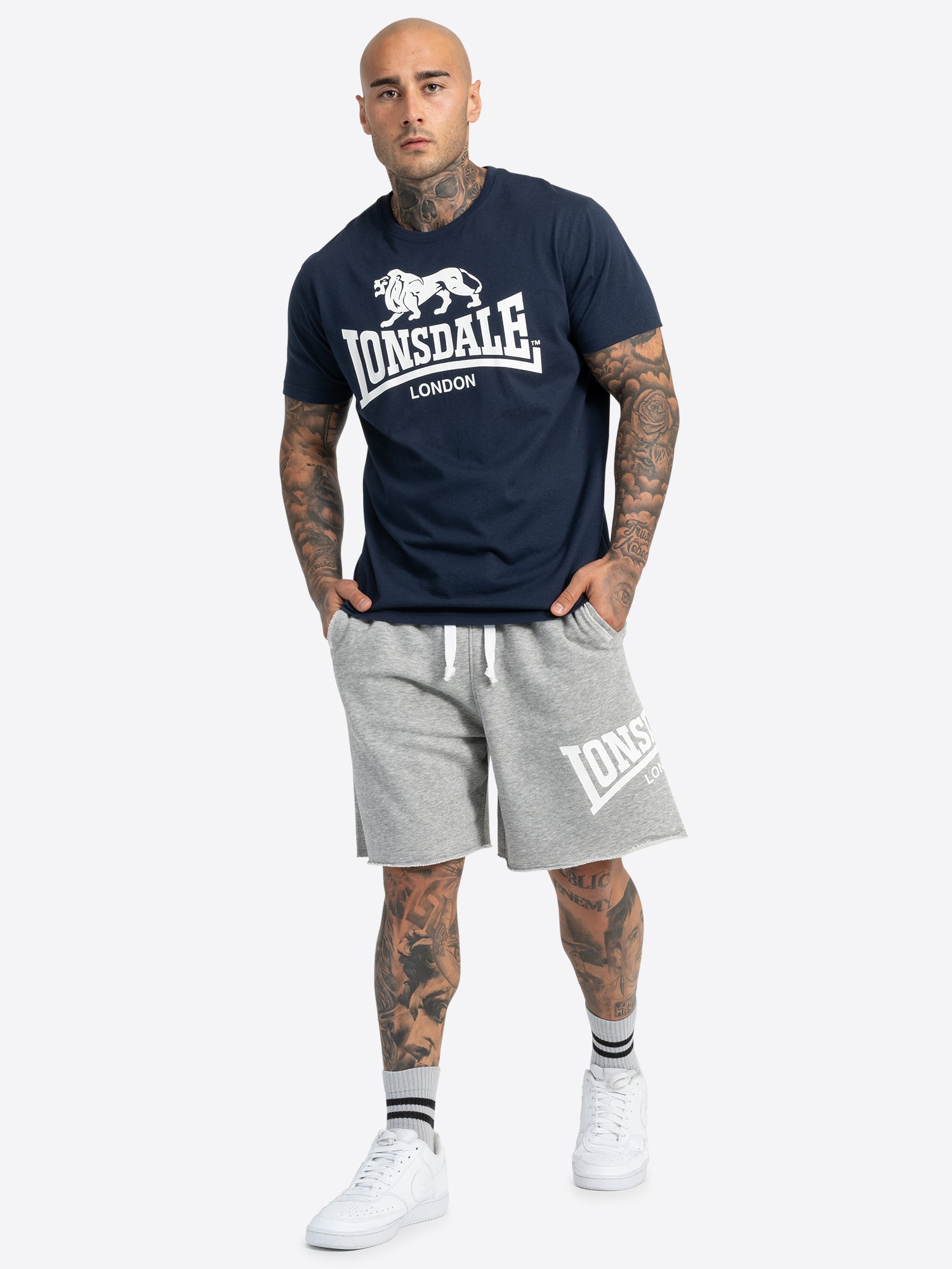 Lonsdale 114084 Polbathic Sportshorts Marl Grey