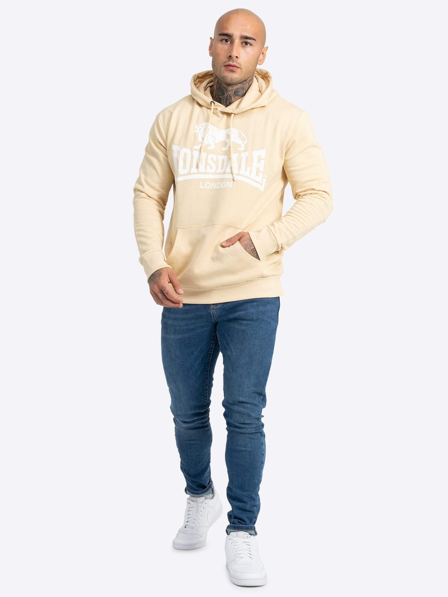 Lonsdale 114093 Sherborne Kapuzenpullover Beige