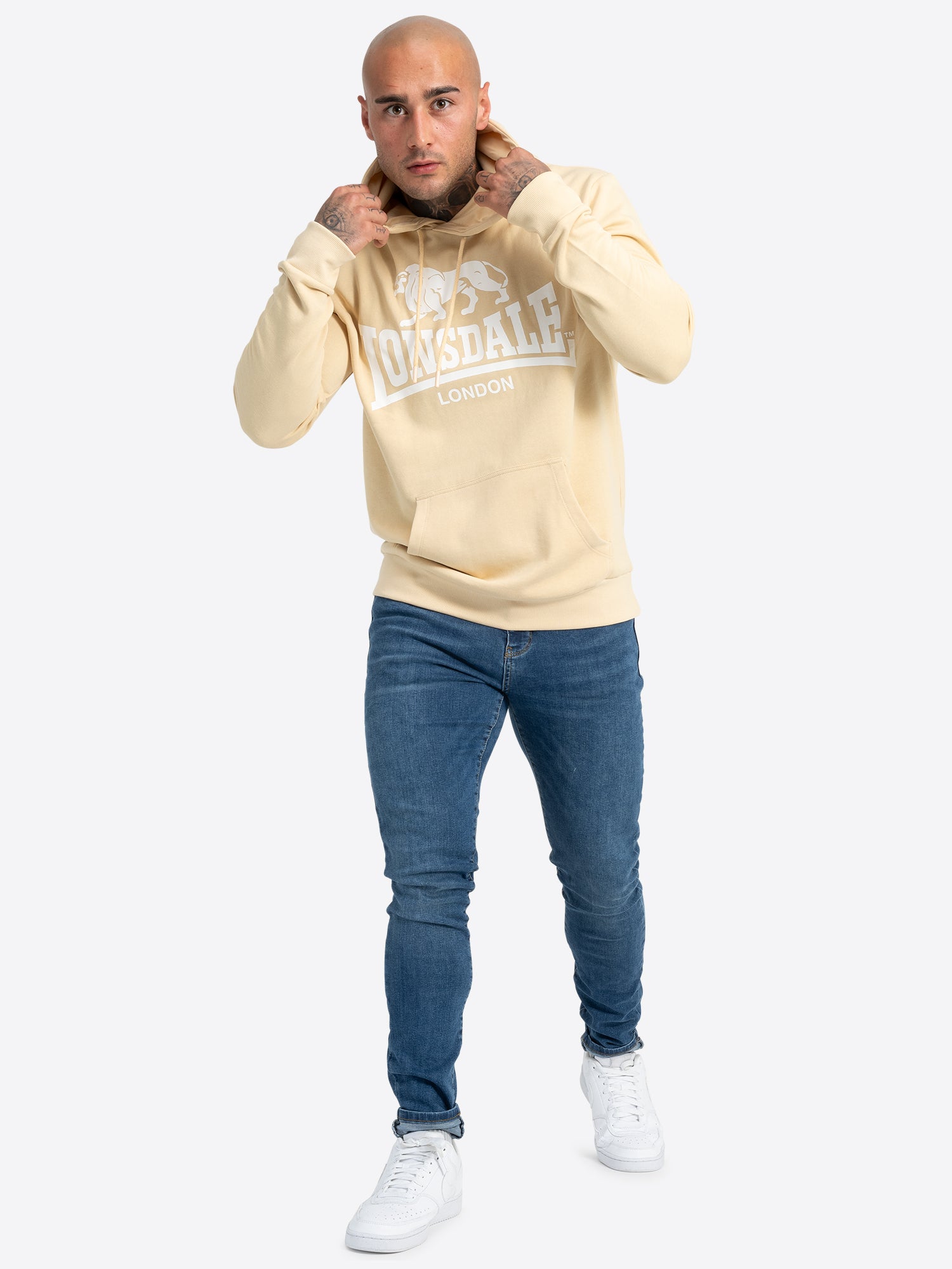 Lonsdale 114093 Sherborne Kapuzenpullover Beige