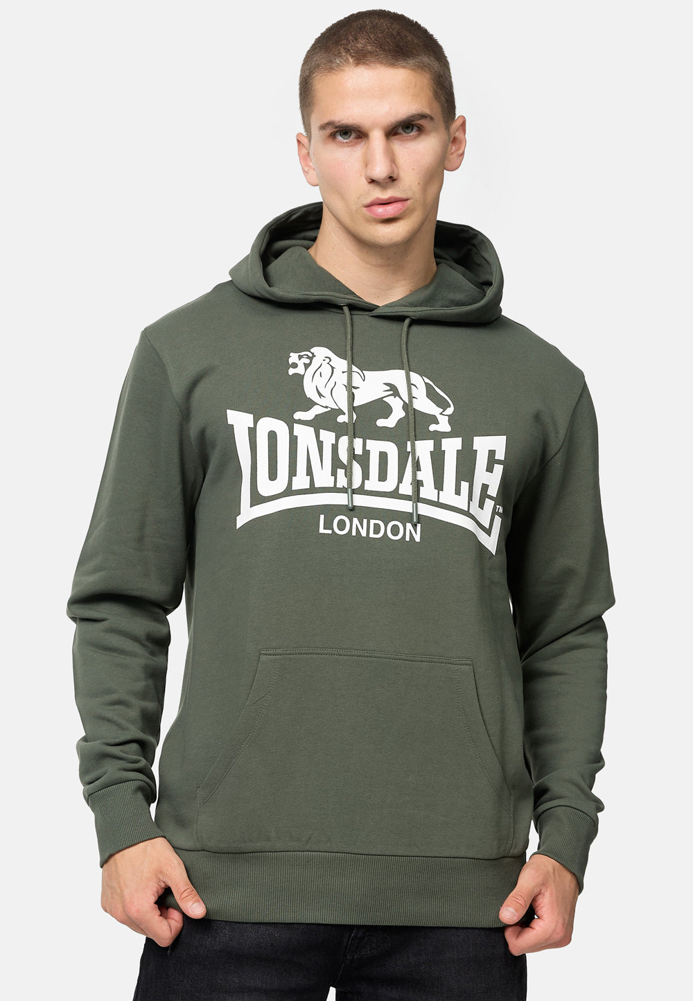 Lonsdale 114093 Sherborne Kapuzenpullover Olive