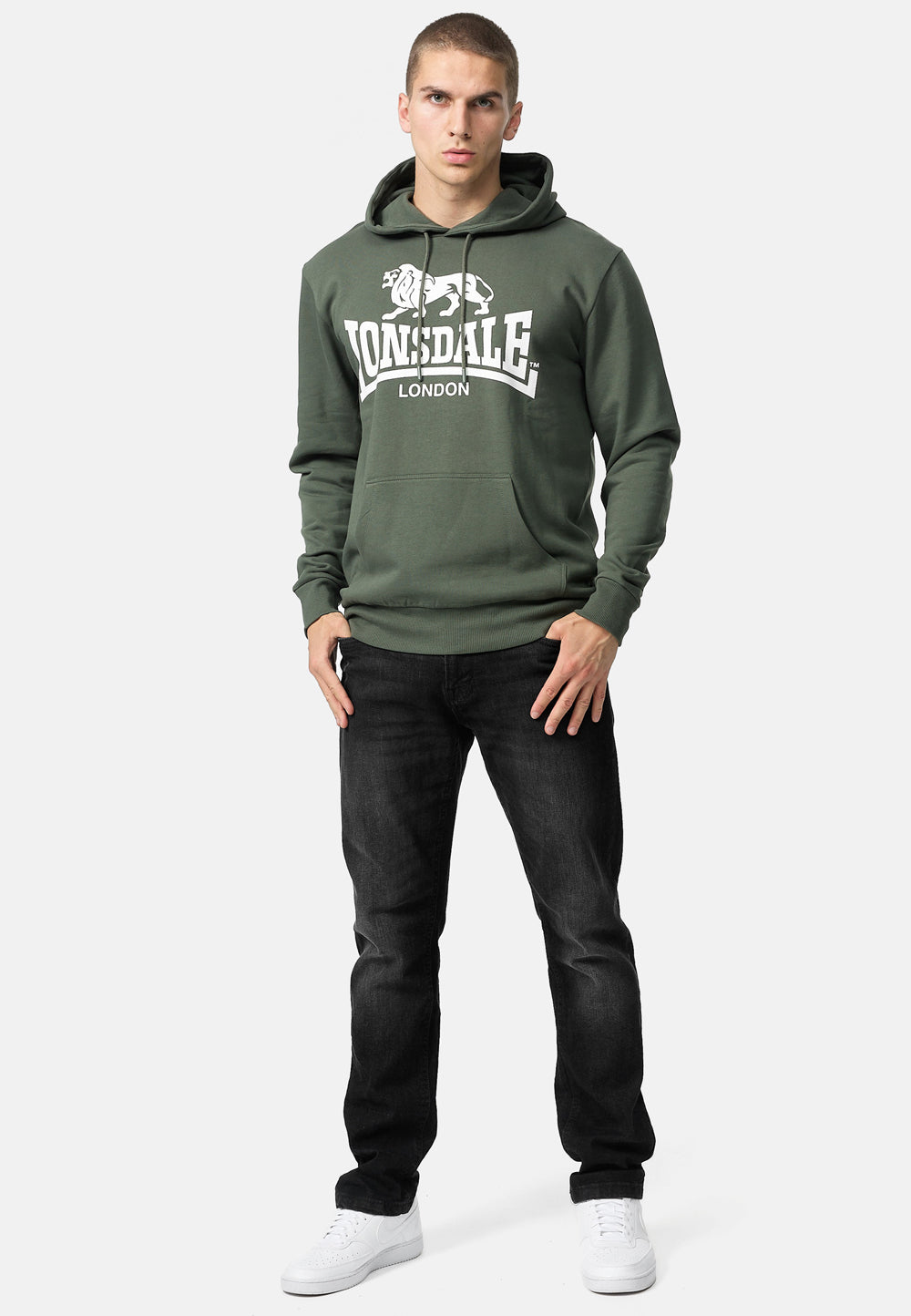 Lonsdale 114093 Sherborne Kapuzenpullover Olive