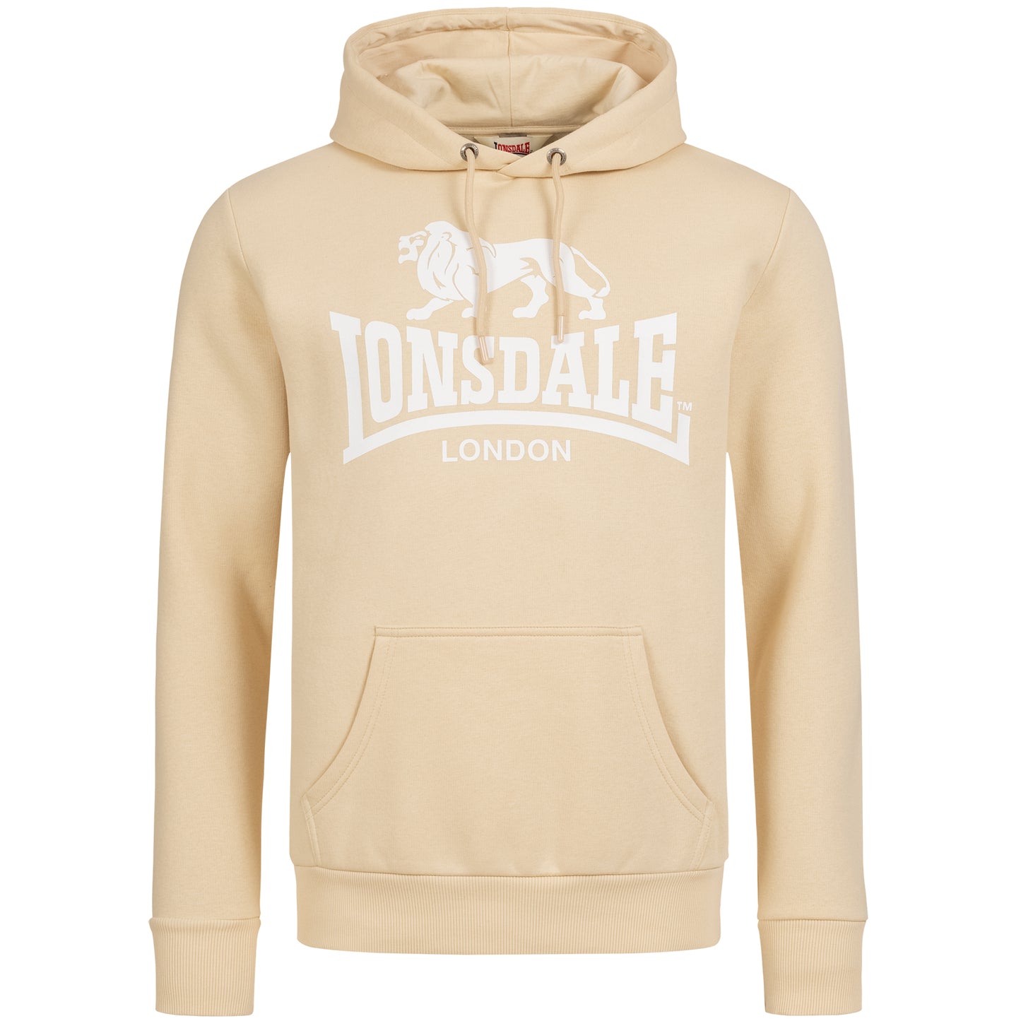 Beiger Lonsdale Herren Hoodie mit Logo