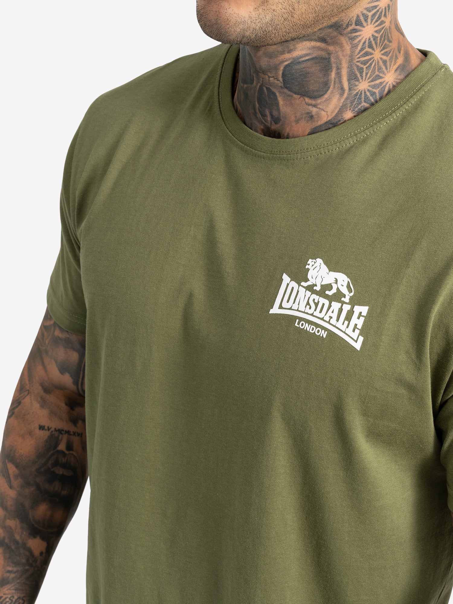 Lonsdale 114096 Blairmore Doppelpack T-Shirt Schwarz/Olive