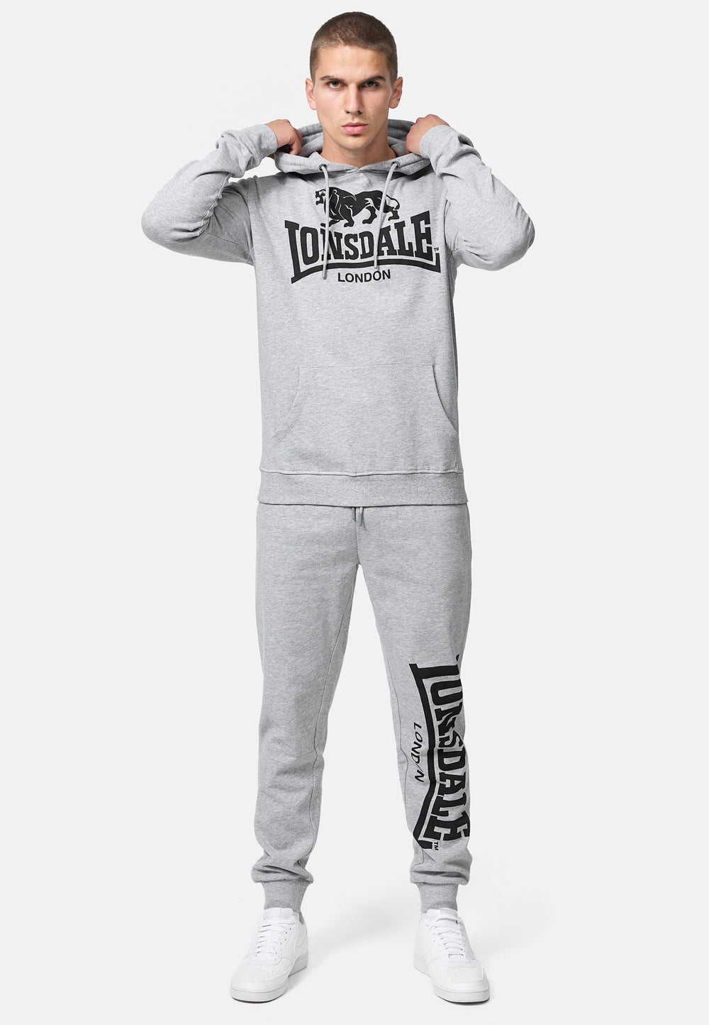Lonsdale 114109 Benree Jogginganzug Marl Grey